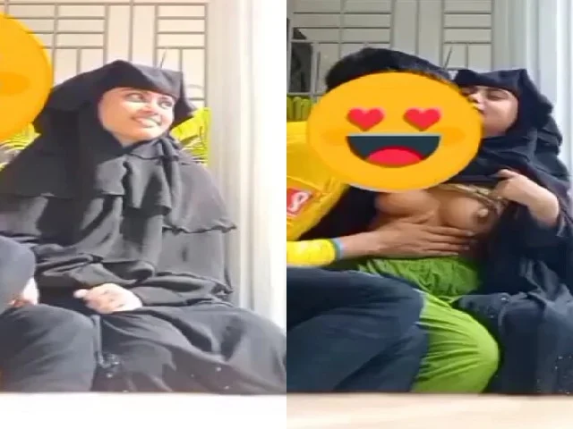 Bengali Muslim Girl In Burka boobs sucking by lover Viral sex mms