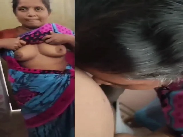 VID65 Tamil Sex videos mallu maid aunty boobs show and blowjob to house owner