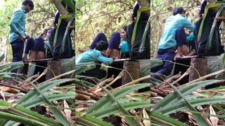 MasaFun Horny Tamil xxx mallu college girl kissing pussy sucking and fucking in park with bf