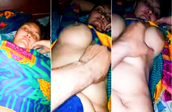 MasalaSeen Pakistani mother let her son press her big boobs while sleeping