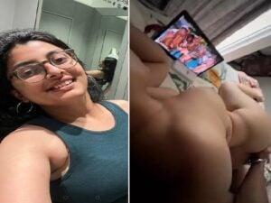 New Indian desi sex mms bhabhi watching porn video with devar before fucking