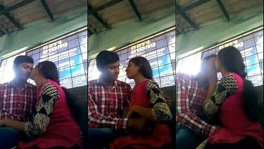 Indian desi porn sex mms bf kissing and boobs pressing gf in public place