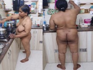 Latest Indian viral mms Mature south Indian mallu mom nude in kitchen recorded by son friend