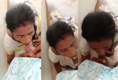 New Indian sex mms video of Tamil milf sucking and drinking cum of her stepson dick