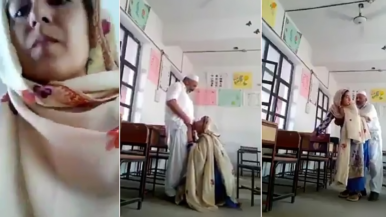 Latest Trending Viral Leaked MMS Pakistani Teacher Caught Fucking Old Principal in Classroom