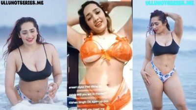 Aditi Mistry New Hot Bikni Showing Big Boobs Live