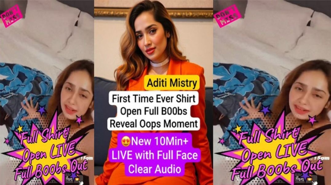 Latest Aditi Mistry First Time Ever Shirt Open Full Big Boobs Reveal Oops Moment New Live Video