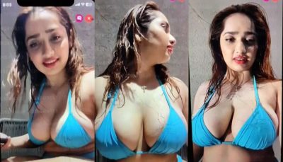 Desihub Aditi Mistry Full Nude Big Boobs in Swimming Pool Live Part 1